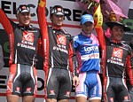 Le podium de la Klasika Primavera 2007: Lopez, Valverde, Bono, Rodriguez